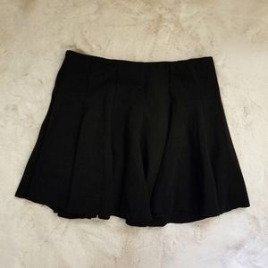Lush Black Stretch Flare Mini Skirt large
